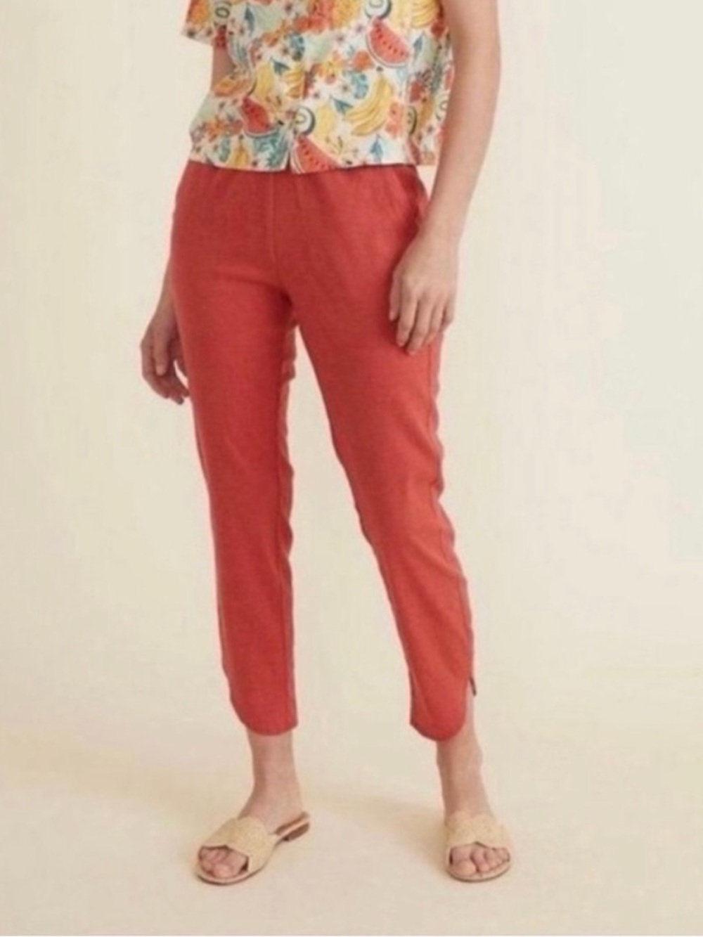 Two pairs of the Marine Layer Allison Kick Pants
